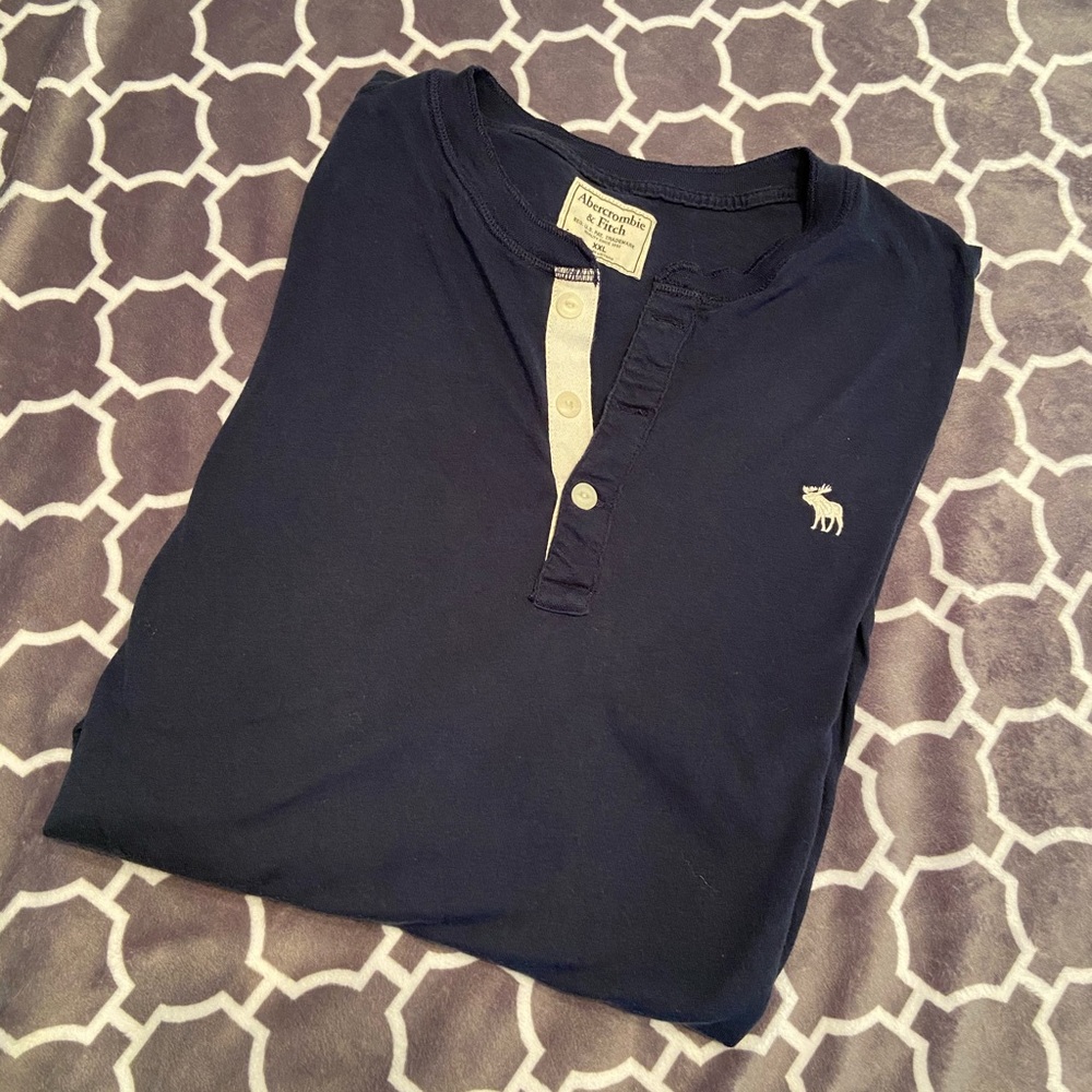 A&F Mens Long Sleeve Henley